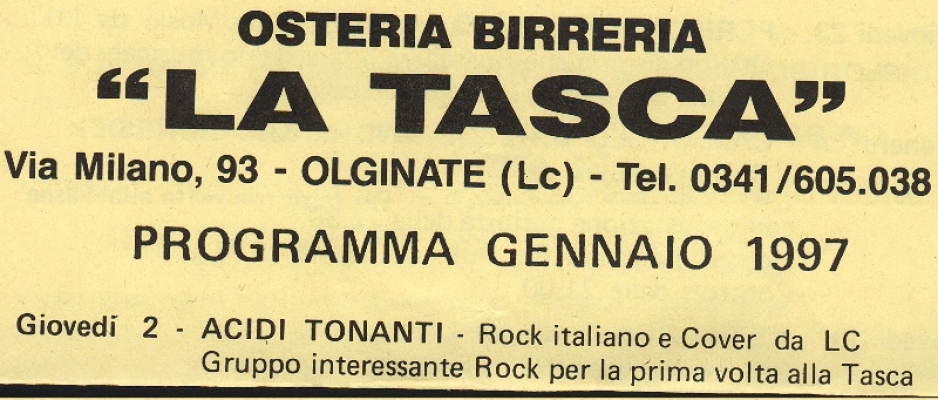 live alla tasca volantino